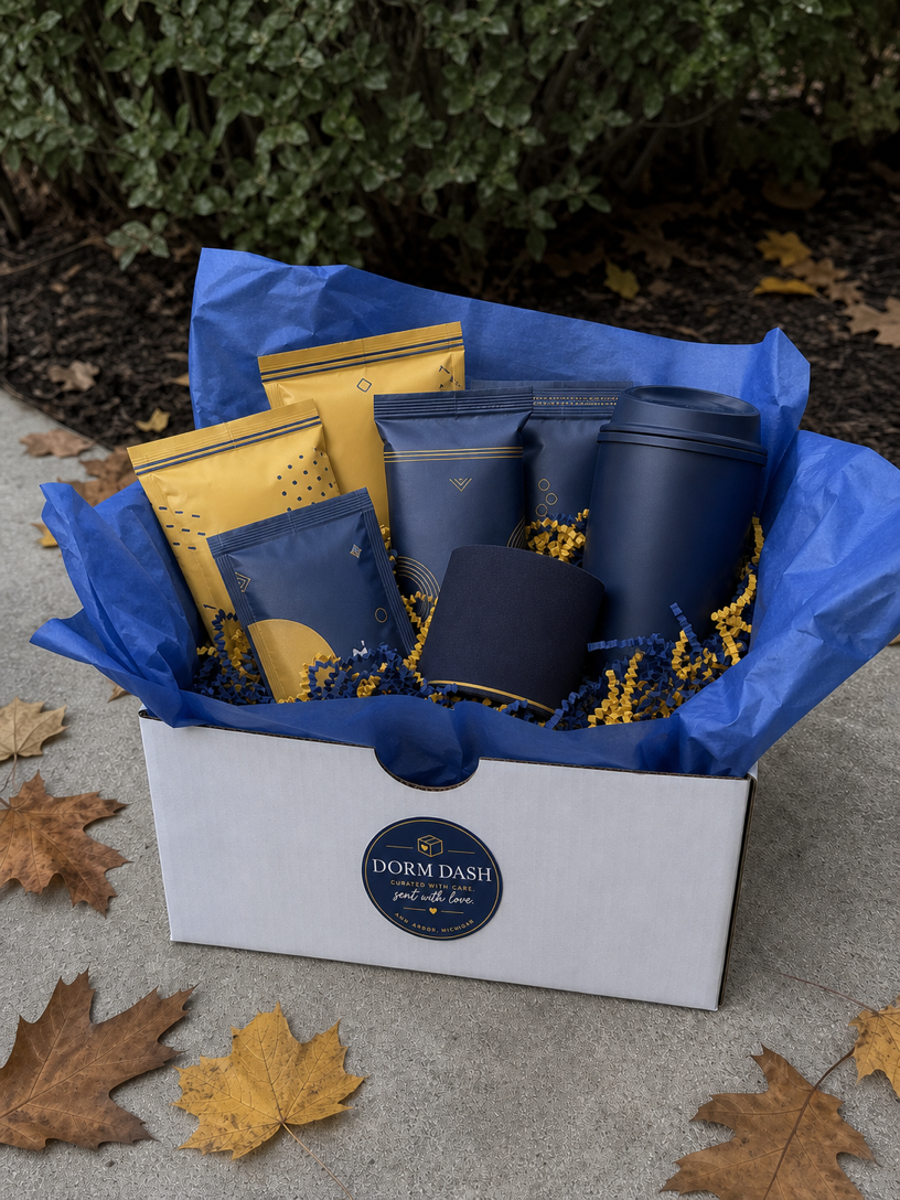 DormDash Finals Survival Kit gift box